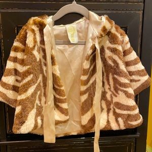 Baby Girls swing fur jacket